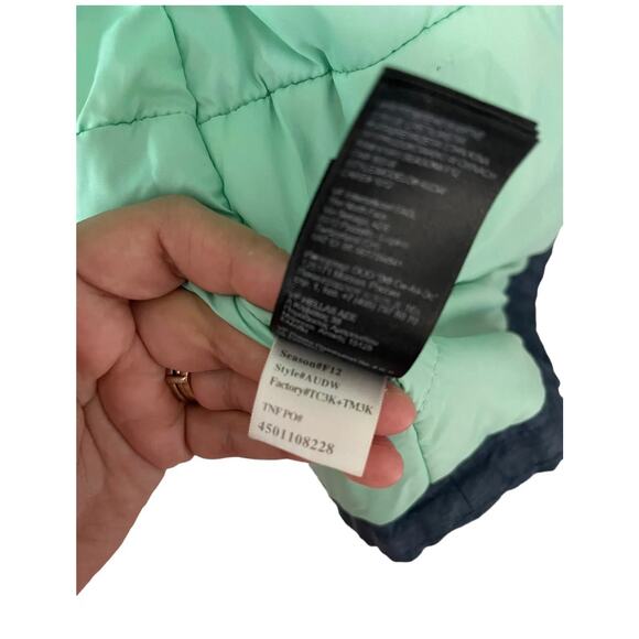 The North Face Women Blue Teal Insulated Hooded HyVent Jacket Size Small - EUC - Picture 10 of 12
